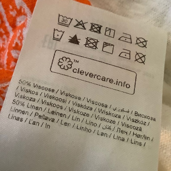 Cream Viscose/linen Top M - Picture 5 of 5